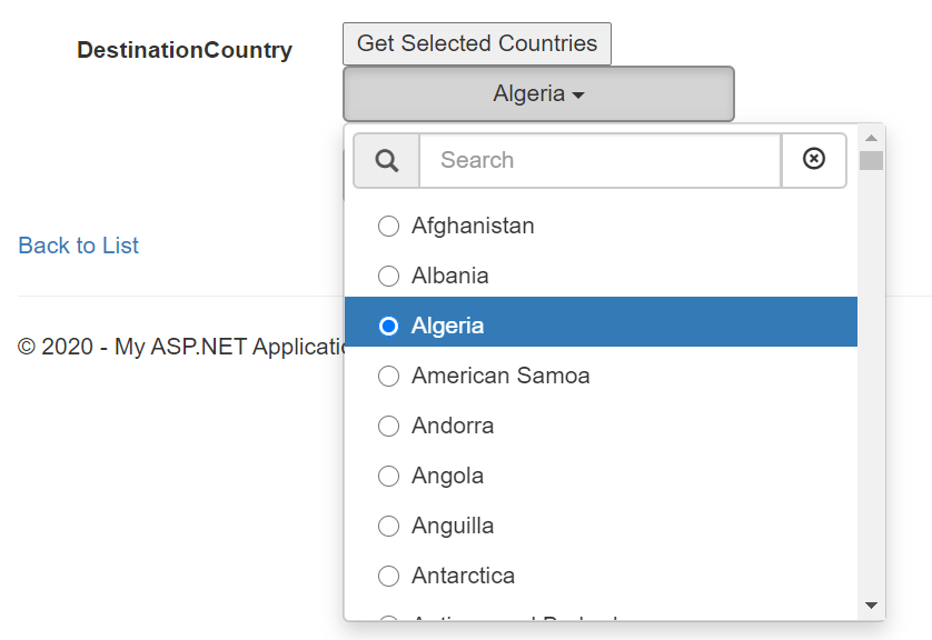 MultiSelect Dropdown With Checkboxes Using jQuery In MVC